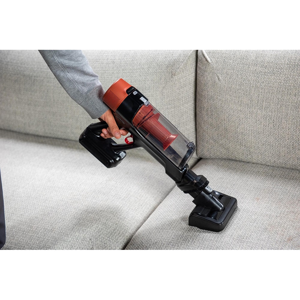 Aspirator vertical ROWENTA X-Force Flex 10.80 RH7A73E0, 0.44l, 18.5V, autonomie max 60 min, portocaliu-negru
