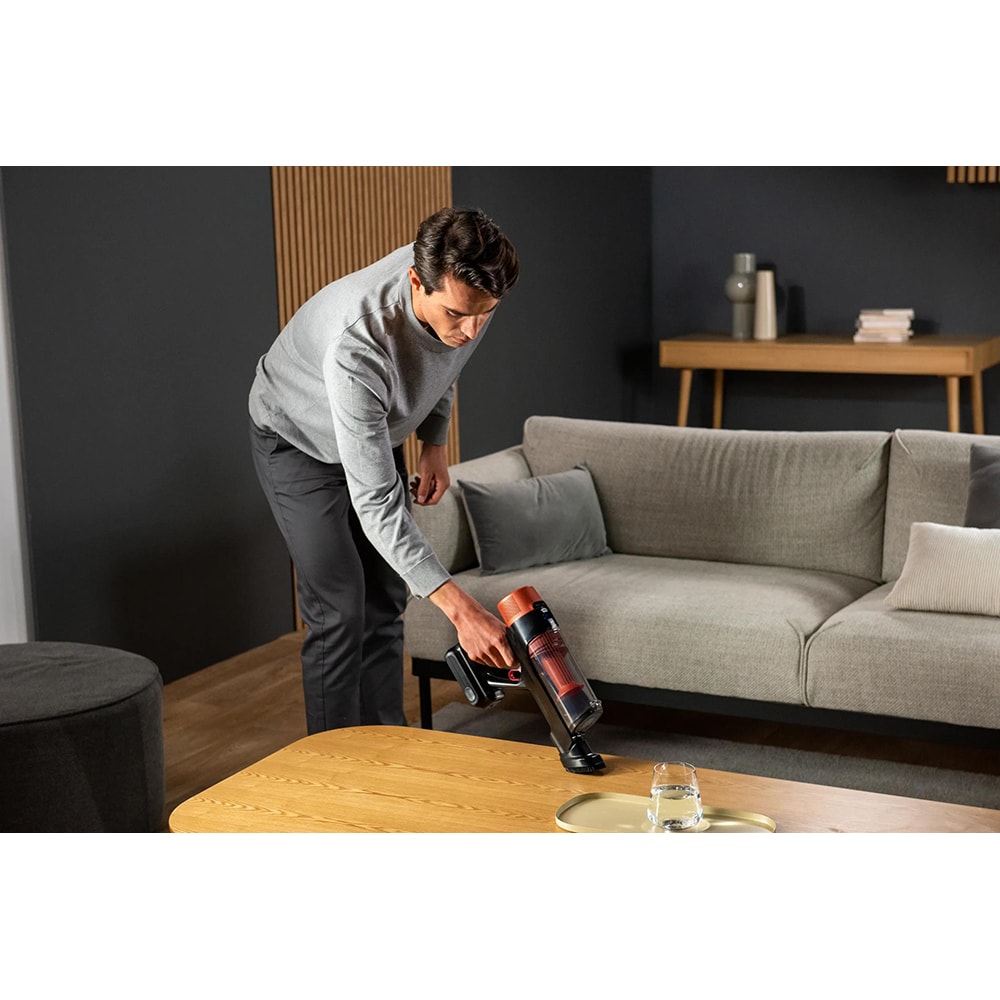 Aspirator vertical ROWENTA X-Force Flex 10.80 RH7A73E0, 0.44l, 18.5V, autonomie max 60 min, portocaliu-negru