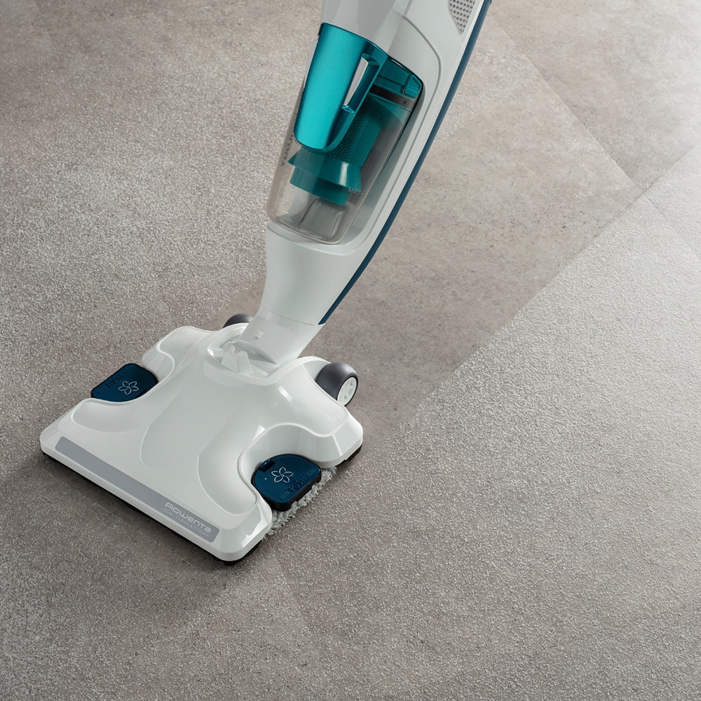 Aspirator vertical cu abur ROWENTA Clean&Steam Revolution RY7777WH, 0.47l, 1500W, alb-albastru