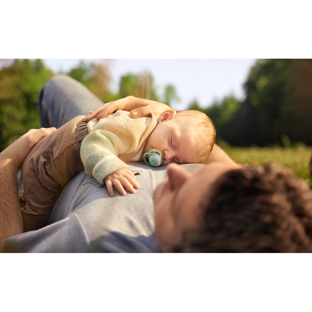 Suzeta PHILIPS AVENT Pacifier Ultra Air pentru noapte SCF376/24, 0 luni+, 2 buc, multicolor