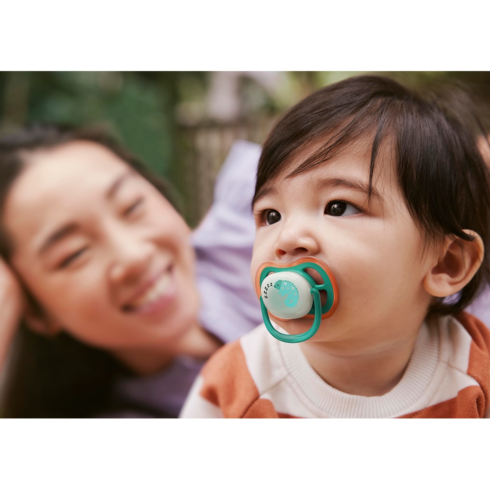 Suzeta PHILIPS AVENT Ultra Air pentru noapte SCF376/28, 6 luni+, 2 buc, multicolor