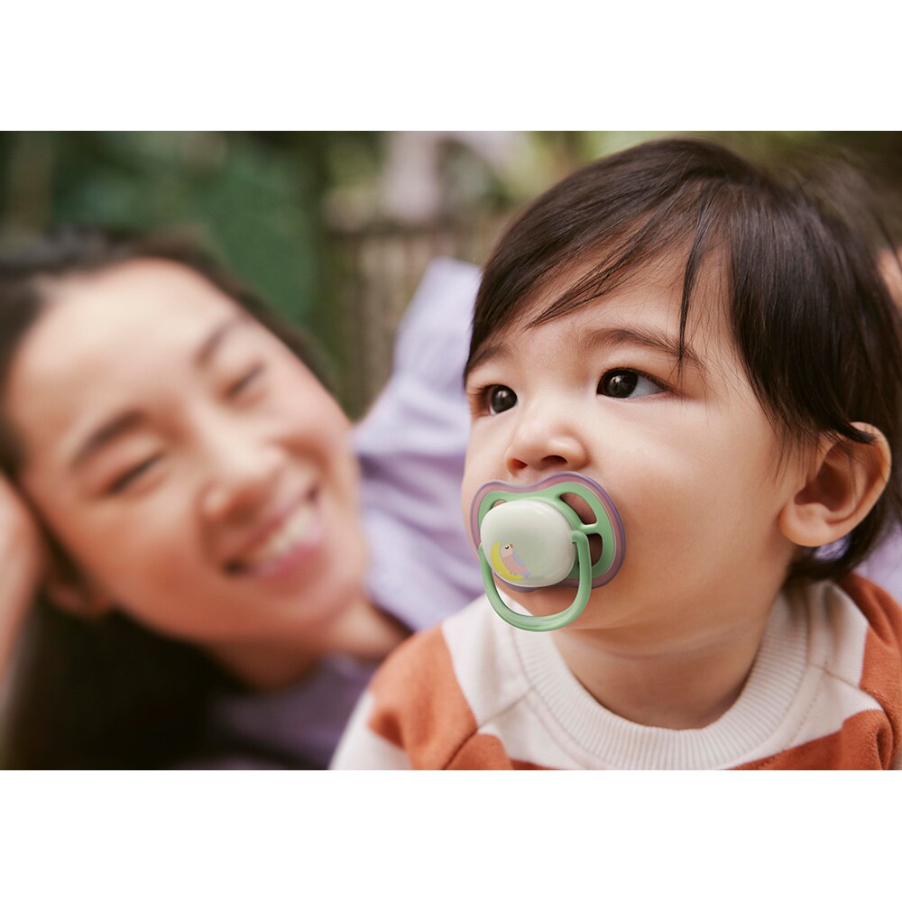 Suzeta PHILIPS AVENT Ultra Air pentru noapte SCF376/29, 6 luni+, 2 buc, multicolor