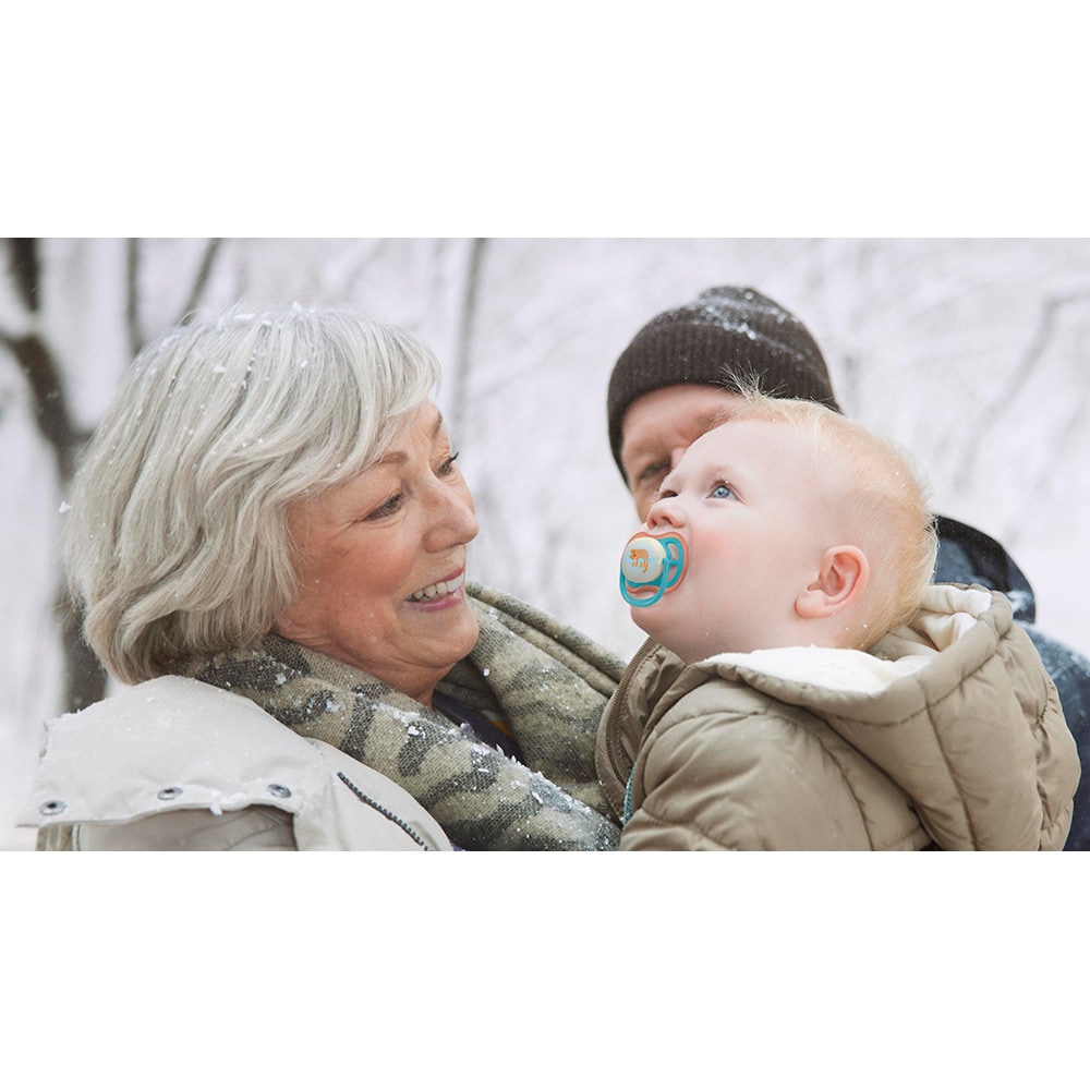 Suzeta PHILIPS AVENT Ultra Air pentru noapte SCF376/32, 18 luni+, 2 buc, multicolor