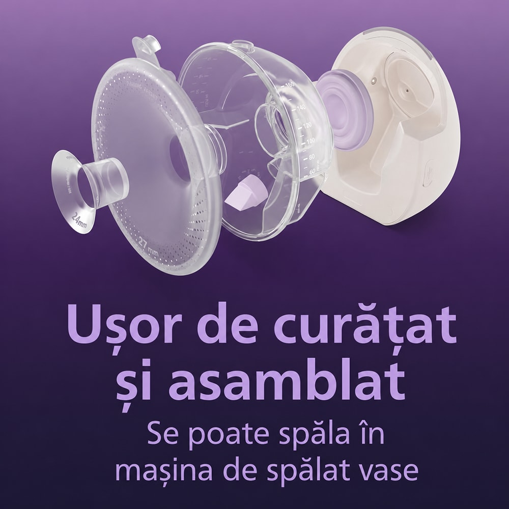 Pompa de san electrica dubla PHILIPS AVENT Natural Care SCF495/11, 160ml, bej