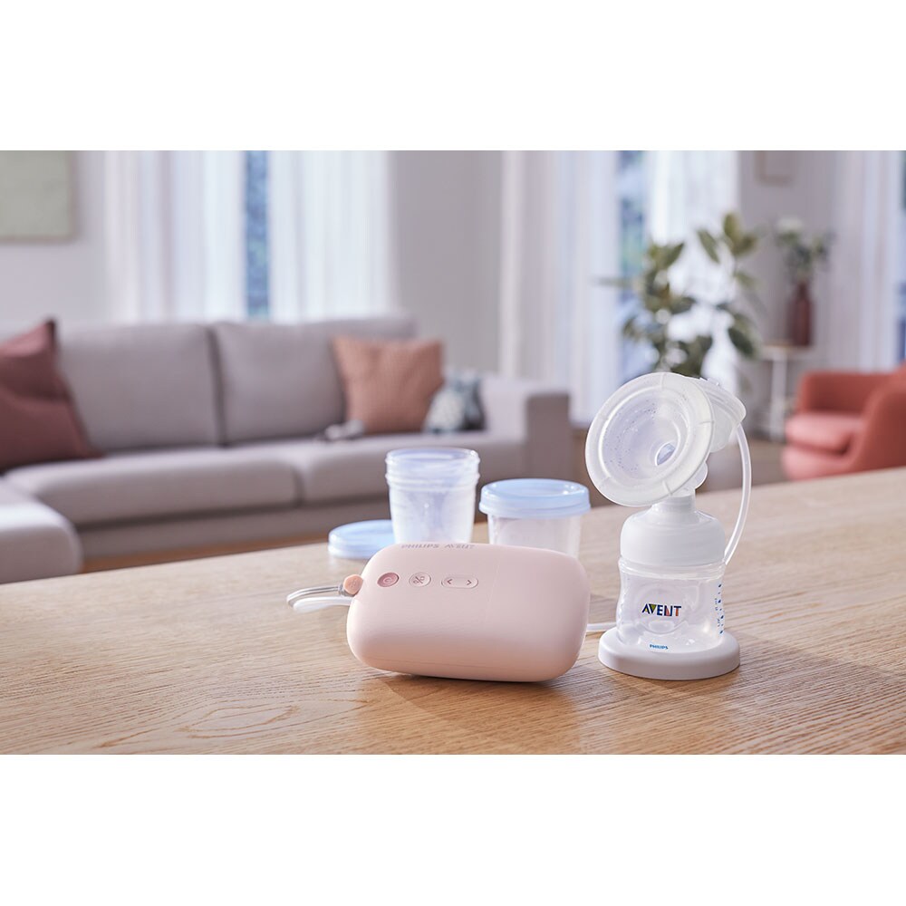 Recipiente depozitare lapte matern PHILIPS AVENT SCF618/10, bleu-transparent