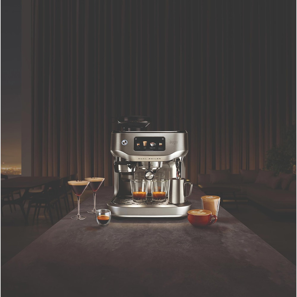 Espressor manual SAGE Oracle Dual Boiler SES995BSS, 2.3l, 1900W, 14 bar, sistem Auto Dial-In, argintiu