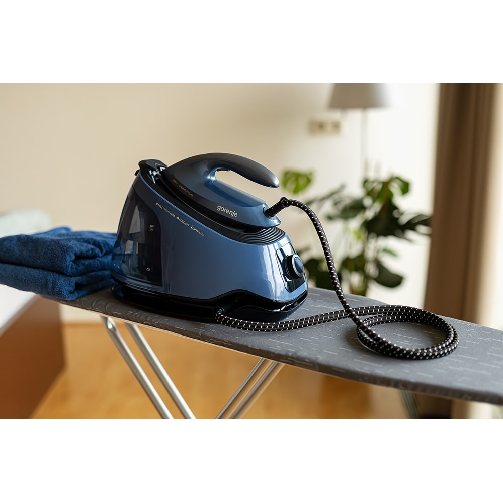 Statie de calcat GORENJE SGD3000BBK, 3000W, 480g/min, 1500ml, talpa ceramica, albastru-negru