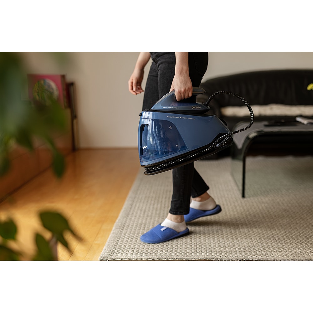 Statie de calcat GORENJE SGD3000BBK, 3000W, 480g/min, 1500ml, talpa ceramica, albastru-negru