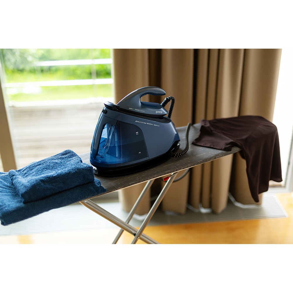 Statie de calcat GORENJE SGD3000BBK, 3000W, 480g/min, 1500ml, talpa ceramica, albastru-negru