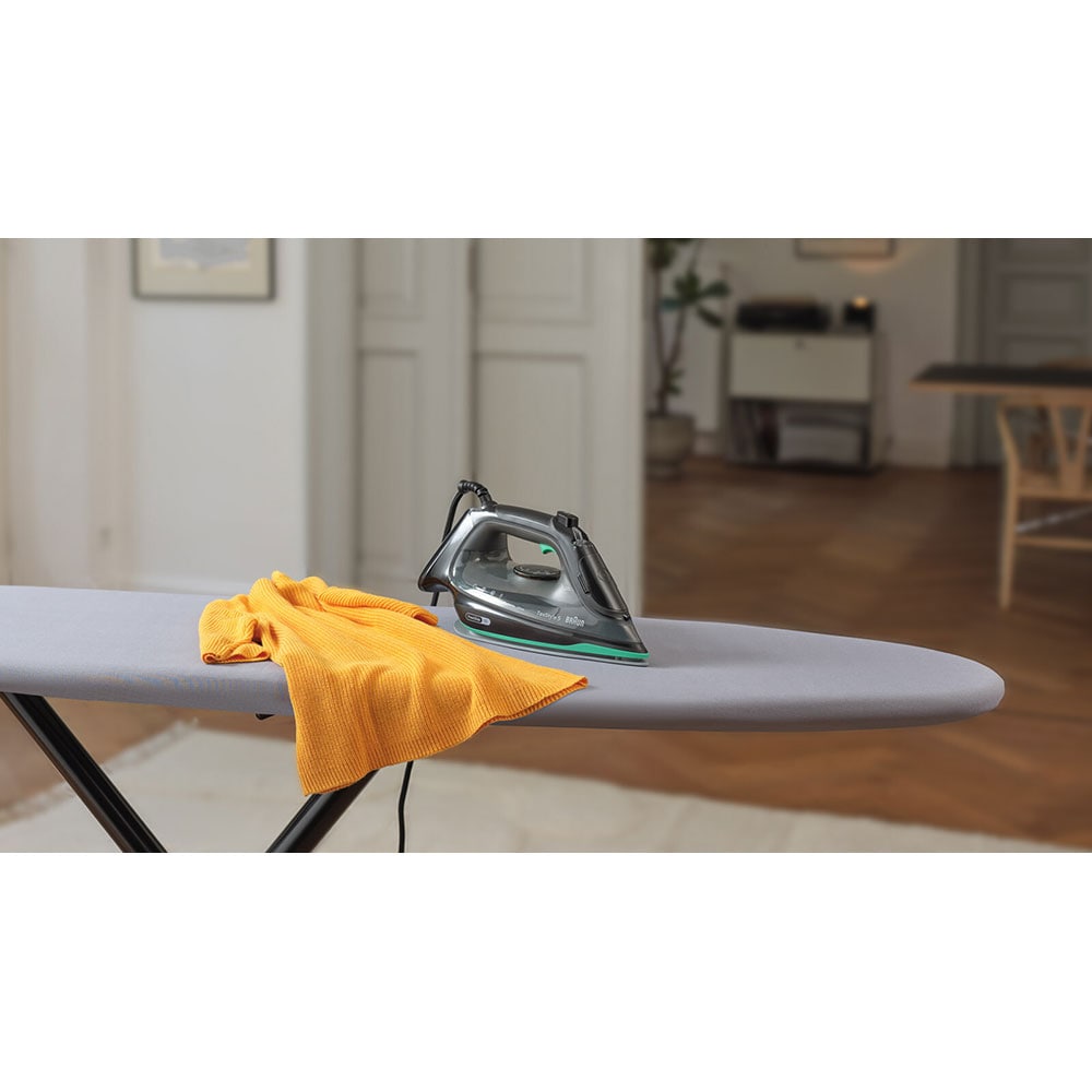 Fier de calcat BRAUN TexStyle 5 SI5277GR, 2700W, 220g/min, 300ml, talpa SuperCeramic, negru-verde