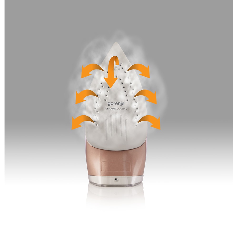 Fier de calcat GORENJE SIH3200WR, 3200W, 250g/min, 420ml, talpa ceramica, roz