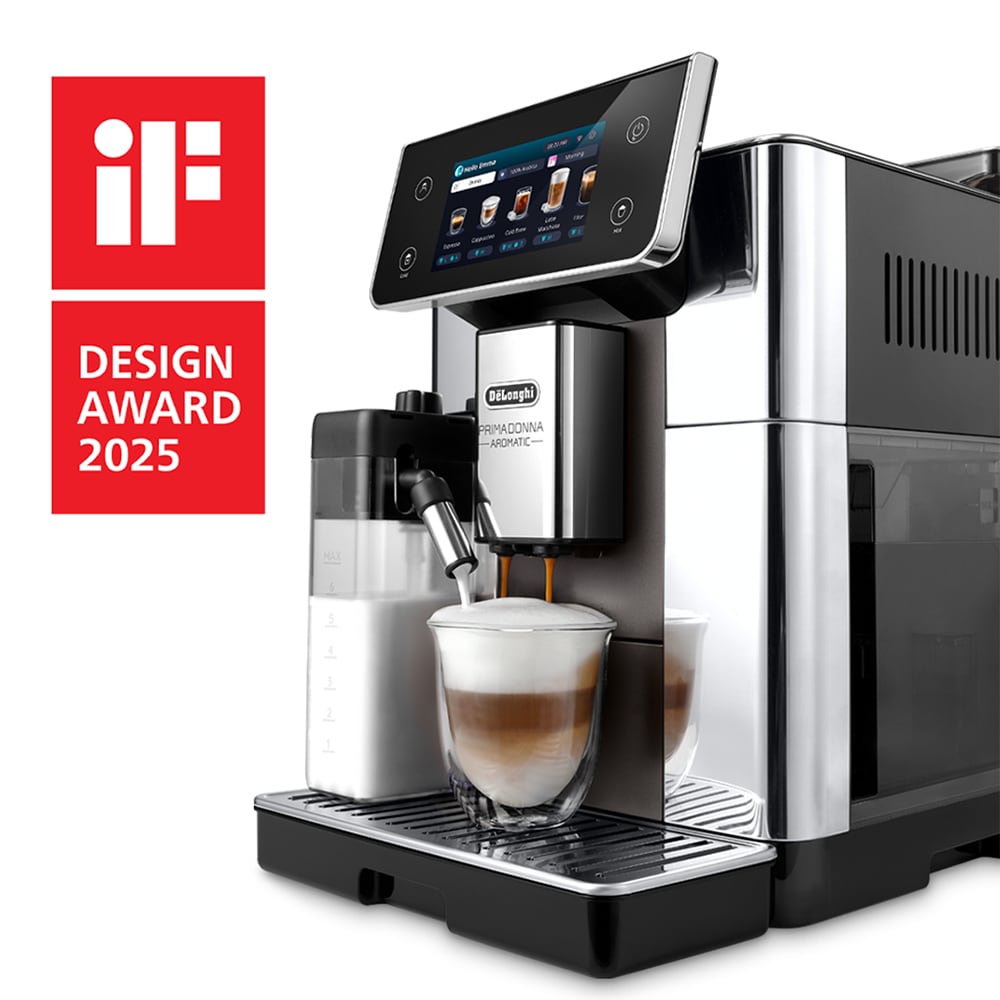 Espressor automat DELONGHI PrimaDonna Aromatic ECAM630.75.TSM, 2.2l, 1450W, 19 bar, 35 de bauturi calde si reci, argintiu