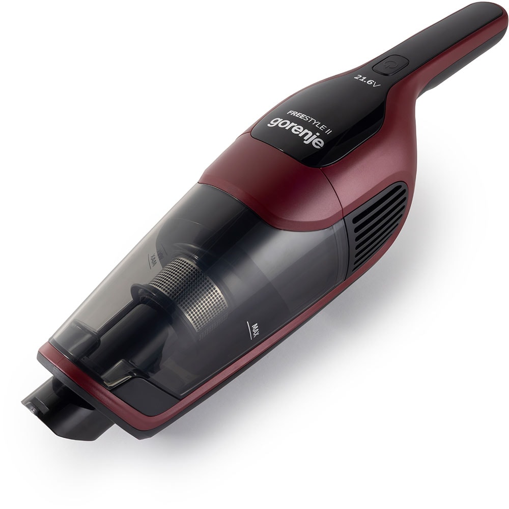 Aspirator vertical GORENJE SVC216100FSIIR, 0.5l, 21.6V, autonomie max 60 min, rosu