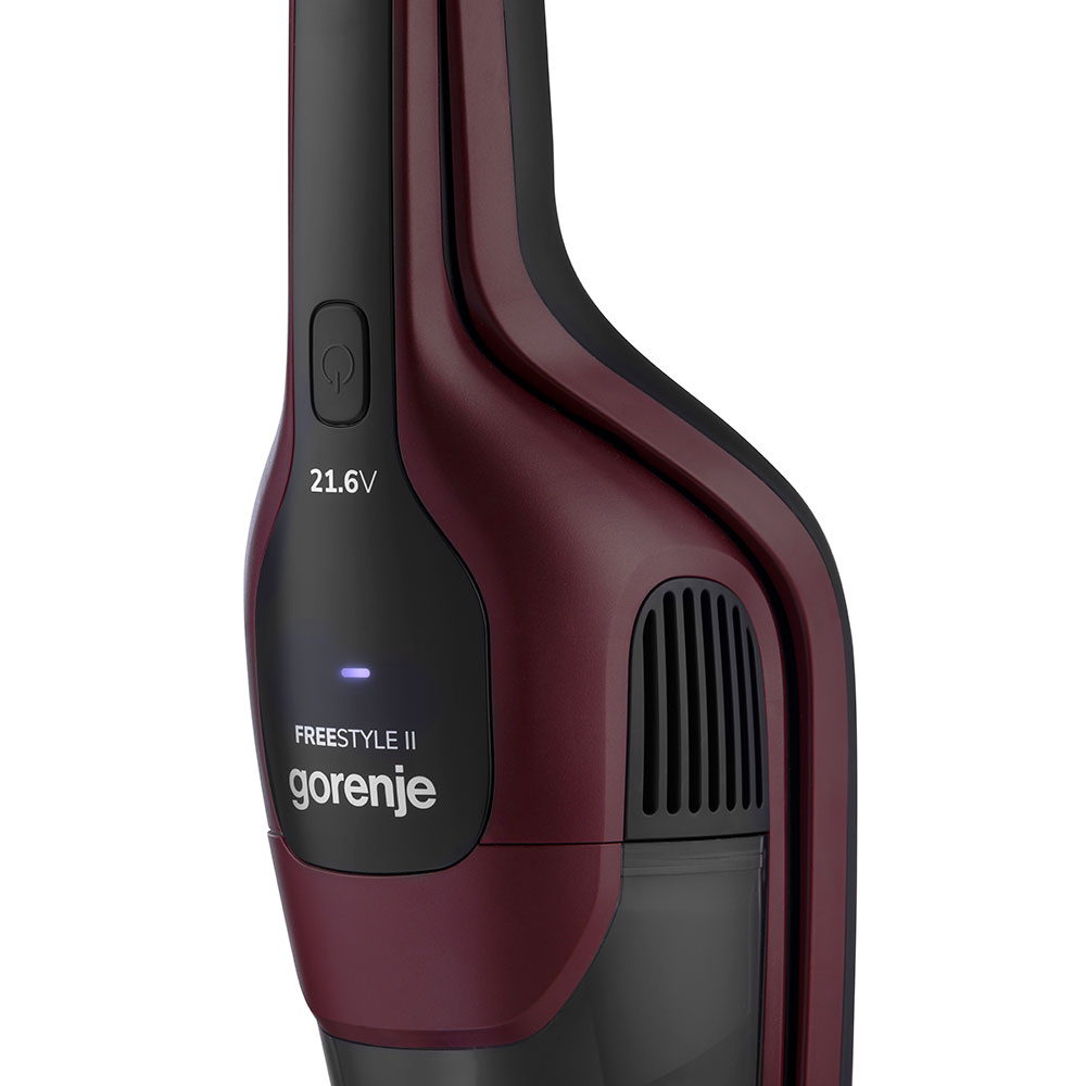 Aspirator vertical GORENJE SVC216100FSIIR, 0.5l, 21.6V, autonomie max 60 min, rosu