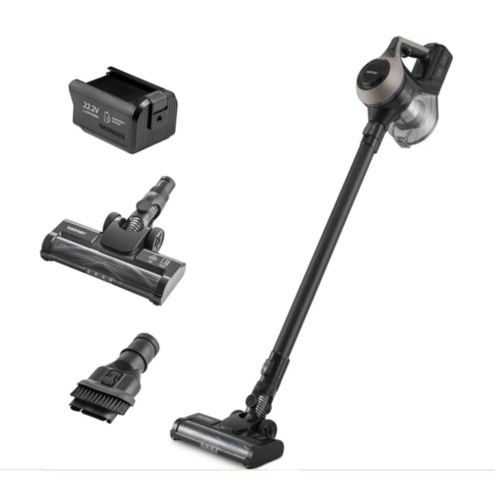 Aspirator vertical ZELMER ZSVC510D, 0.8l, 22.2V, autonomie max 40 min, crem-argintiu