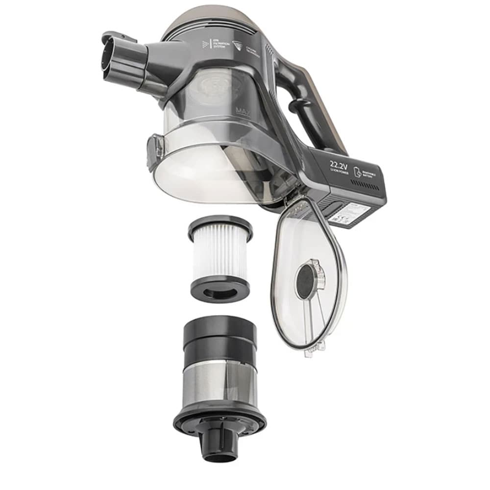 Aspirator vertical ZELMER ZSVC510D, 0.8l, 22.2V, autonomie max 40 min, crem-argintiu