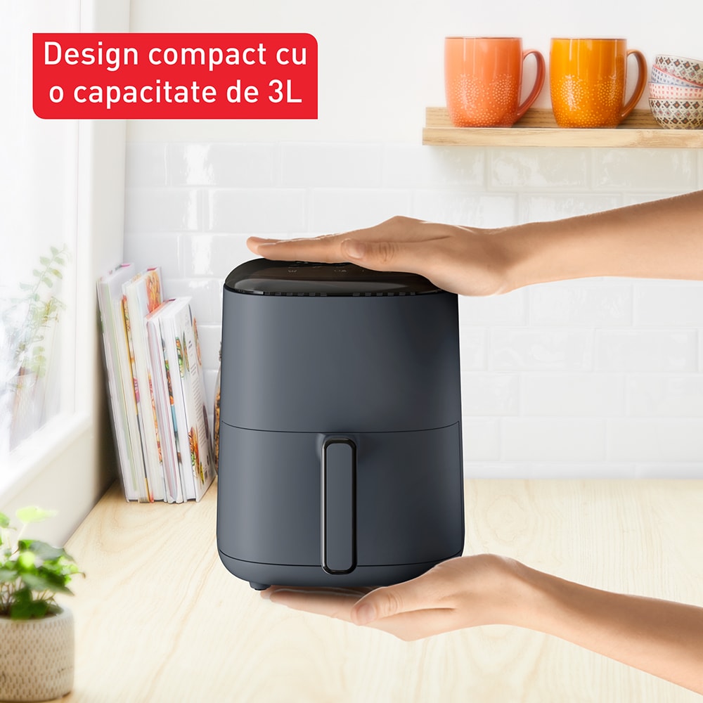 Friteuza cu aer cald TEFAL Easy Fry EY145B10, 1kg, 3l, 1300W, bleumarin-negru