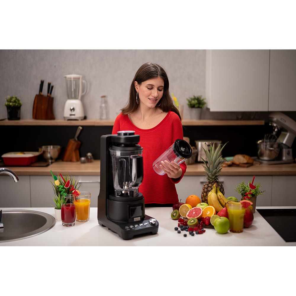 Blender cu mixare in vid TOFF DOMINIUM TO4001, 1.5l, 1400W, 10 trepte viteza, negru
