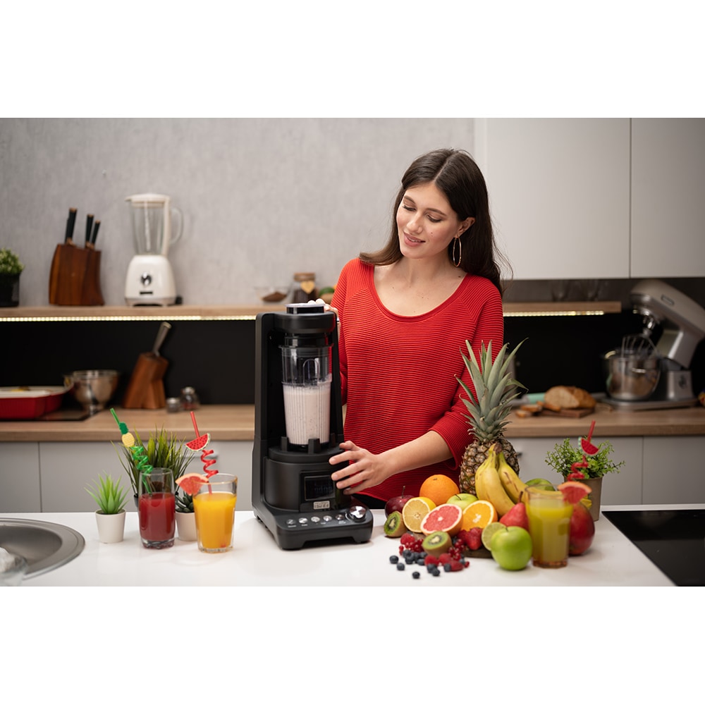 Blender cu mixare in vid TOFF DOMINIUM TO4001, 1.5l, 1400W, 10 trepte viteza, negru