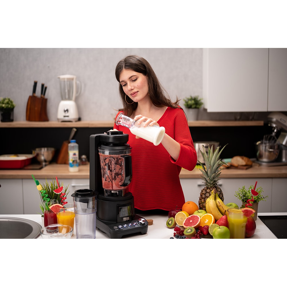 Blender cu mixare in vid TOFF DOMINIUM TO4001, 1.5l, 1400W, 10 trepte viteza, negru