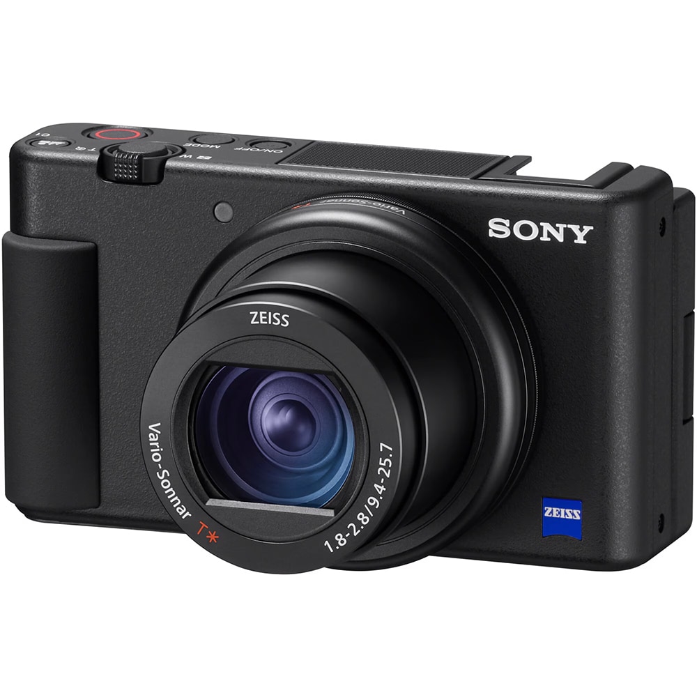 Camera video Vlogging SONY ZV-1A, 20.1MP, 4k, Wi-Fi, negru