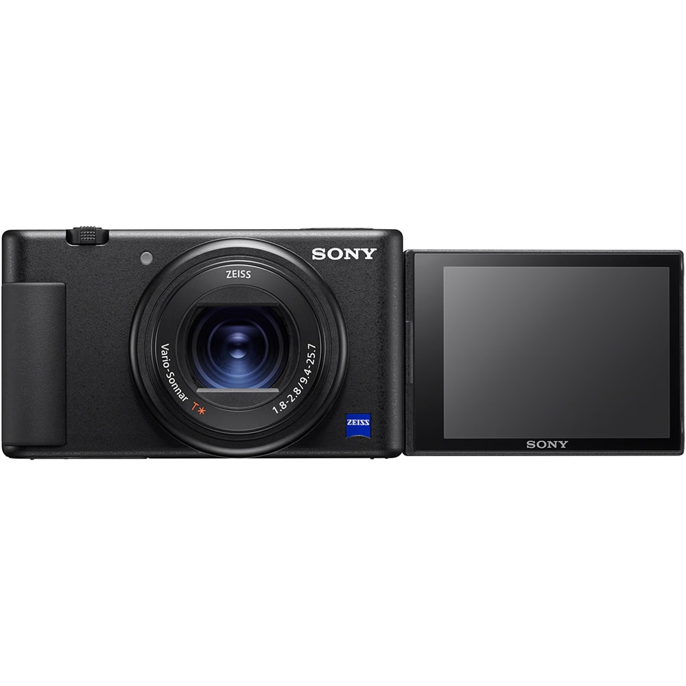 Camera video Vlogging SONY ZV-1A, 20.1MP, 4k, Wi-Fi, negru