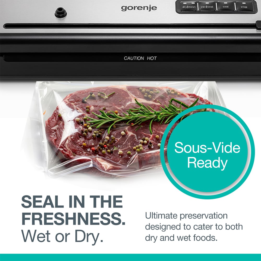 Aparat de vidat GORENJE VS110BE, 110W, argintiu-negru 