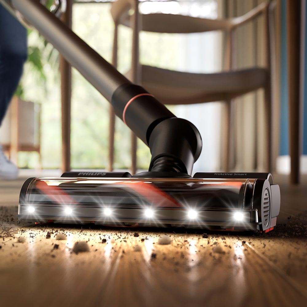 Aspirator vertical PHILIPS Seria 7000 Aqua XC7163/01, 0.6l, 25.2 V, autonomie max 80 min, Modulul Aqua, negru-albastru