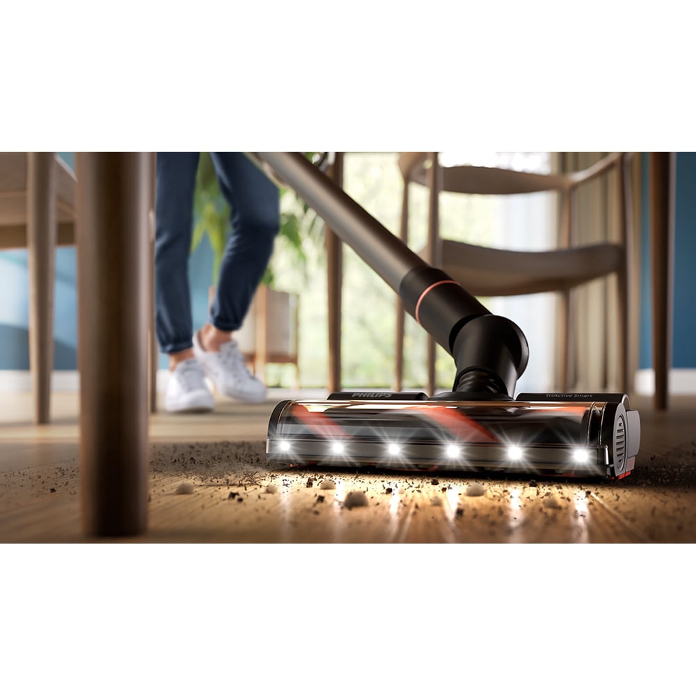 Aspirator vertical PHILIPS Seria 7000 Complete XC7167/01, 0.6l, 25.2 V, autonomie max 80 min, PowerCyclone 12, negru-galben