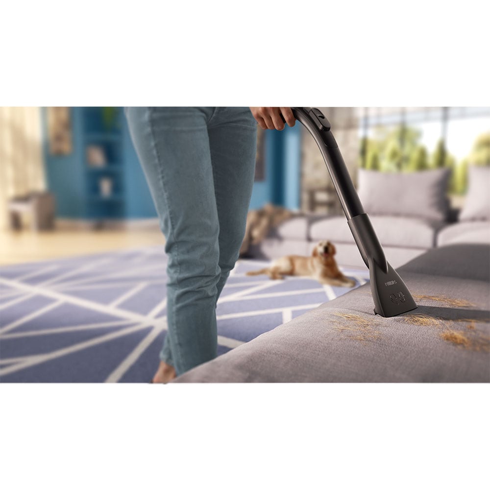 Aspirator cu sac PHILIPS Seria 2000 XD1142/10, 3l, 750W, 77dB, bleu-negru