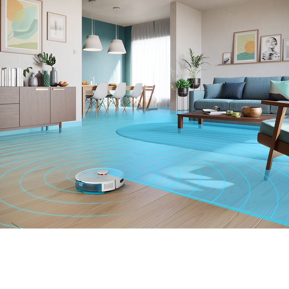 Aspirator robot PHILIPS Seria 2000 XU2000/25, 0.3l, 14.4V, autonomie max 120 min, Wi-Fi, functie mop, alb