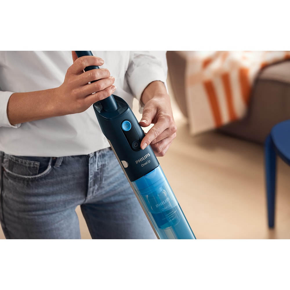 Mop electric PHILIPS OneUp Seria 5000 XV5113/11, 0.28l, 3.6V, autonomie max 70 min, albastru