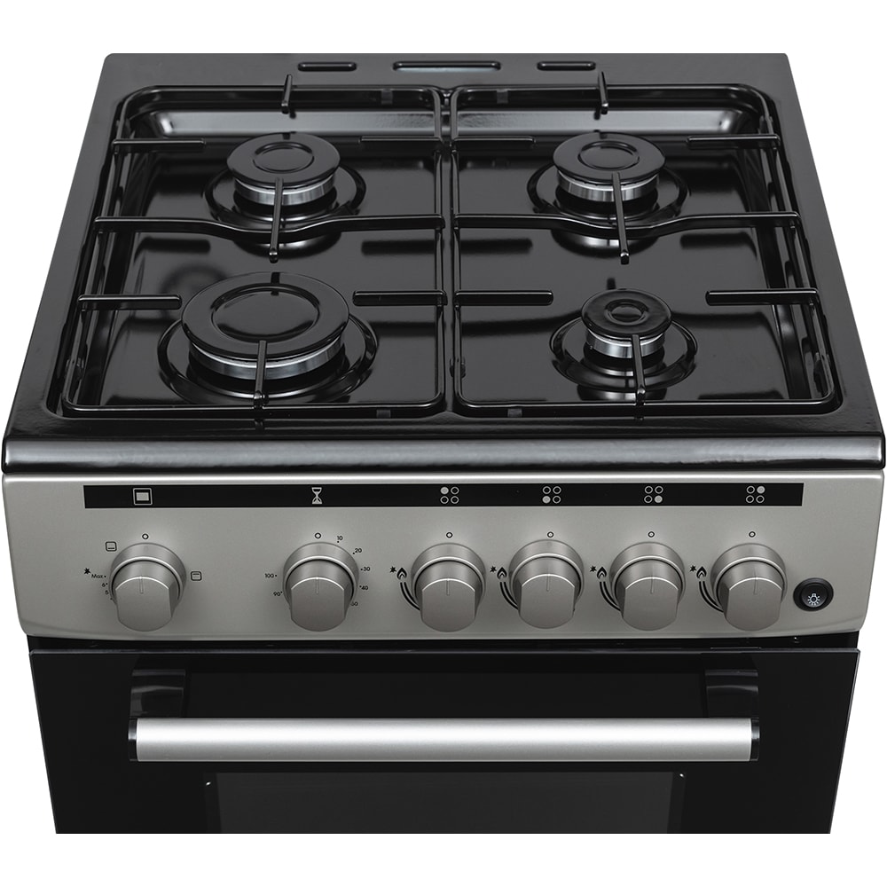 Aragaz VORTEX VAG5050SS01V, 4 arzatoare, Gaz, L 50 cm, Grill, argintiu