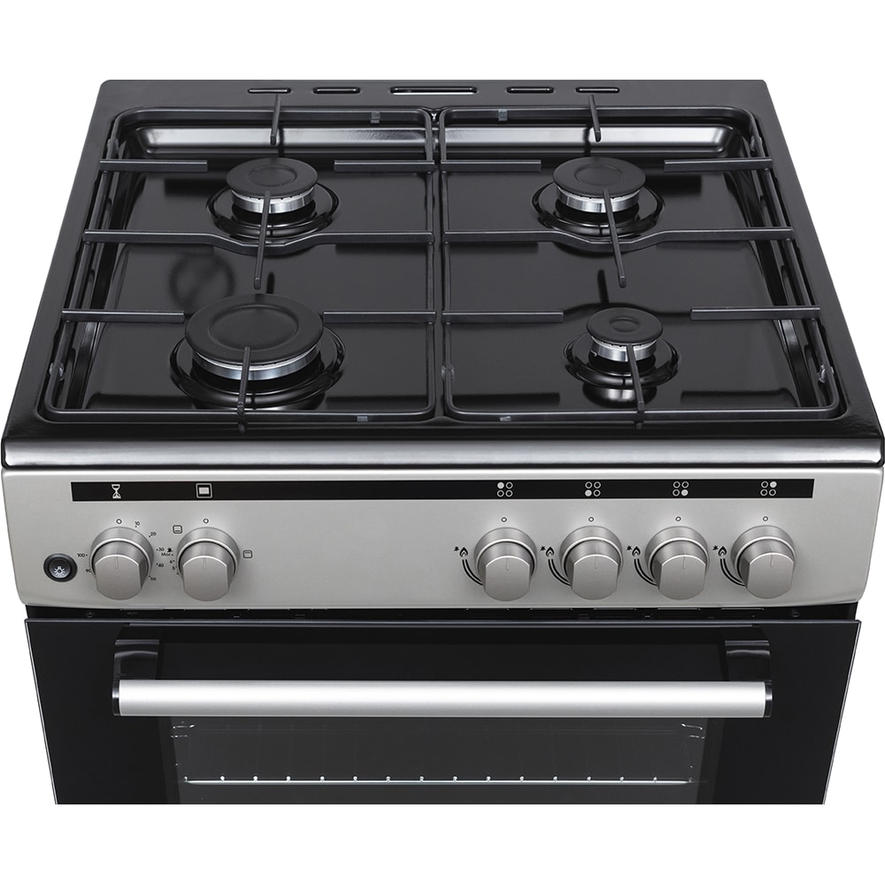 Aragaz VORTEX VAG6060SS01V, 4 arzatoare, Gaz, L 60 cm, Grill, argintiu