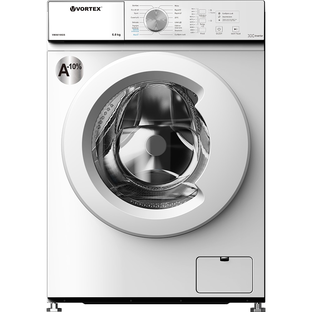 Masina de spalat rufe frontala slim VORTEX VMA61002S, Steam, 6 kg