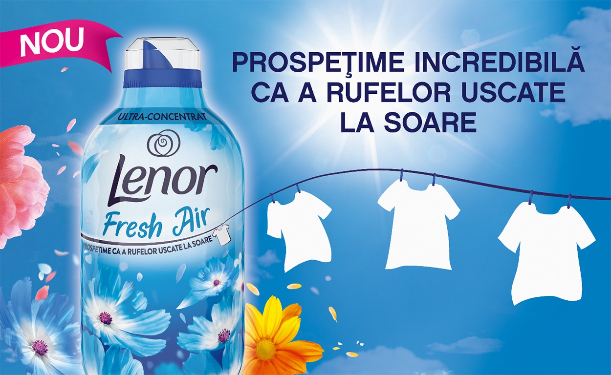 Balsam de rufe LENOR Fresh Air Effect Fresh Wind, 462 ml, 33 spalari