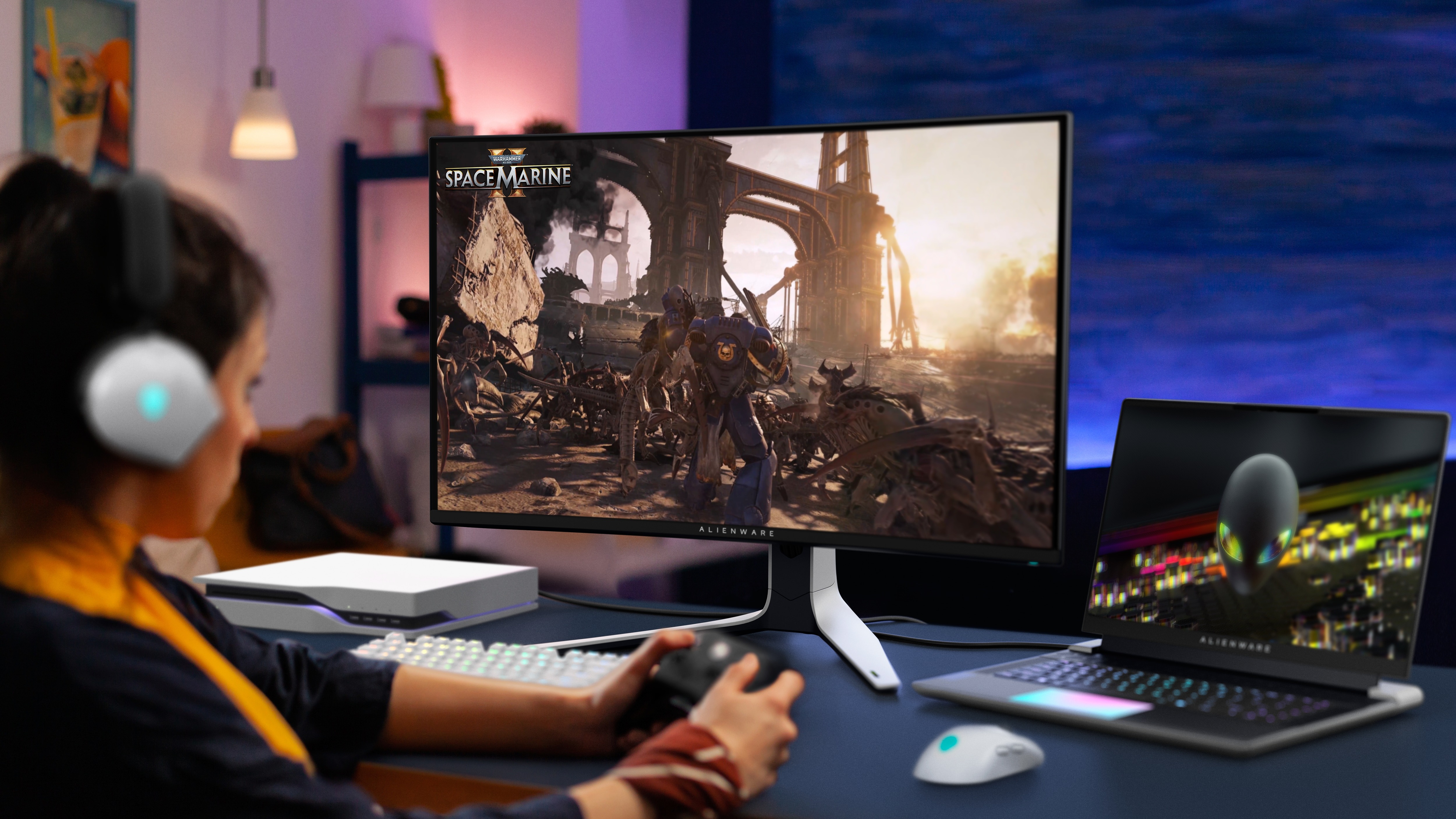 Monitor Gaming curbat OLED Quantum-Dot IPS DELL Alienware AW3225QF