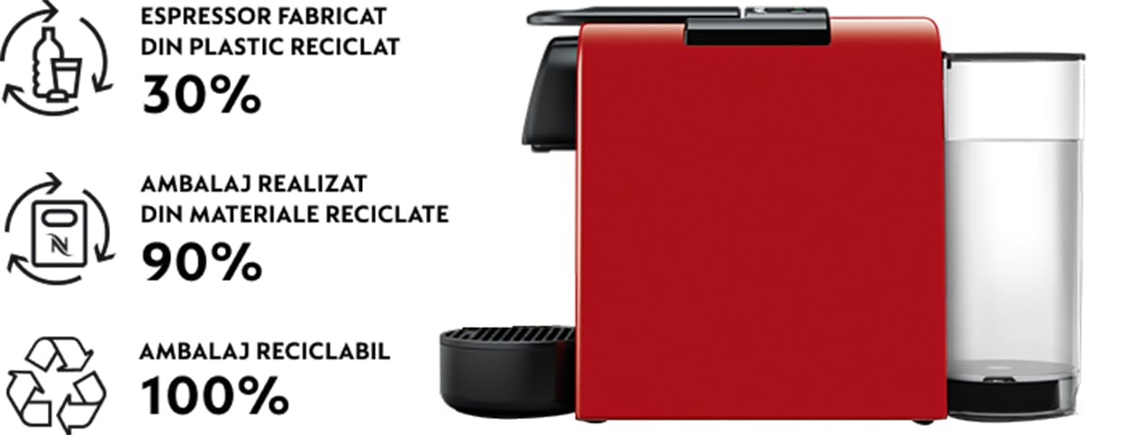 Espressor capsule NESPRESSO Essenza Mini EN85.B, 0.6l, 1260W, 19