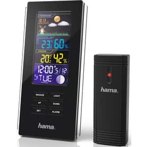 Statie meteo HAMA Color Edge, Wi-Fi, negru