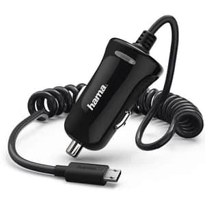 Incarcator auto HAMA 178261, MicroUSB negru