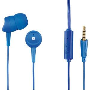 Casti HAMA Basic4Phone 184043, Cu fir, In-ear, Microfon, albastru