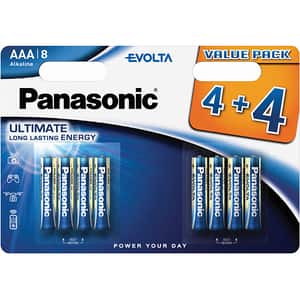 Baterii PANASONIC EVOLTA ALKALINE L03/AAA, 8 bucati