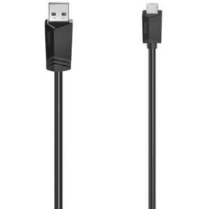 Cablu USB 2.0 A - micro USB HAMA 200608, 1.5m, negru
