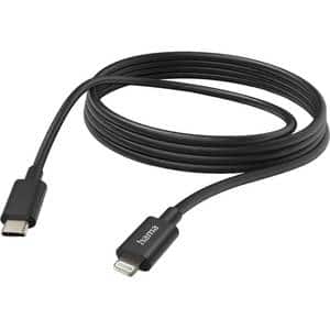 Cablu date HAMA 201599, USB-C - Lightning, 3m, negru