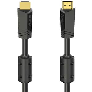 Cablu HDMI Ethernet HAMA 205009, 10m, 4K, placat aur, negru