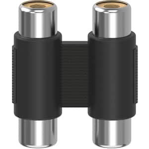 Adaptor 2 x priza RCA - 2 x priza RCA HAMA 205181, negru