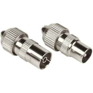 Conectori antena Coaxial Stecker - Priza HAMA 205211, metal, 2 bucati