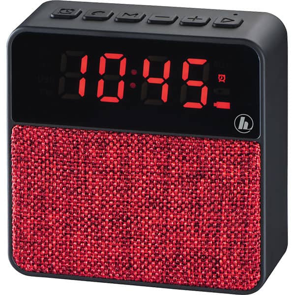 Radio cu ceas HAMA Poket Clock 173168, 3W, Bluetooth, rosu