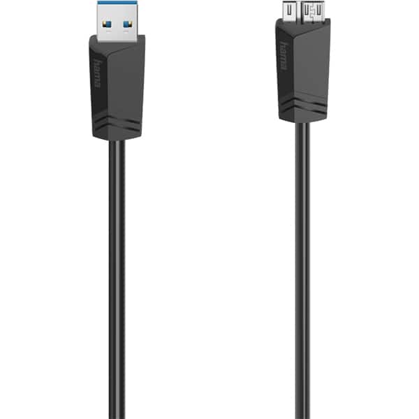 Cablu USB A - micro USB B HAMA 200627, 1.5m, negru