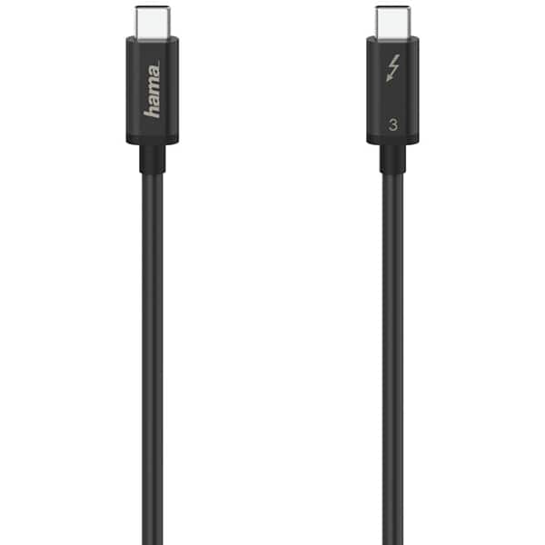 Cablu Thunderbolt 3 USB-C HAMA 200661, 1m, negru